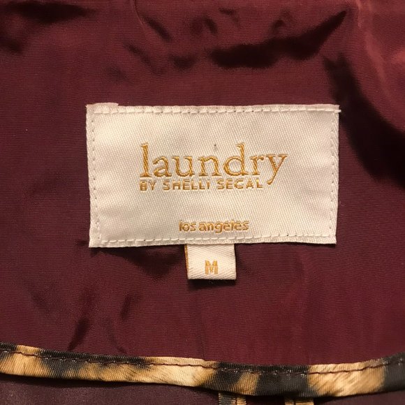 Laundry Burgendy Rain Jacket Size M - Picture 9 of 11